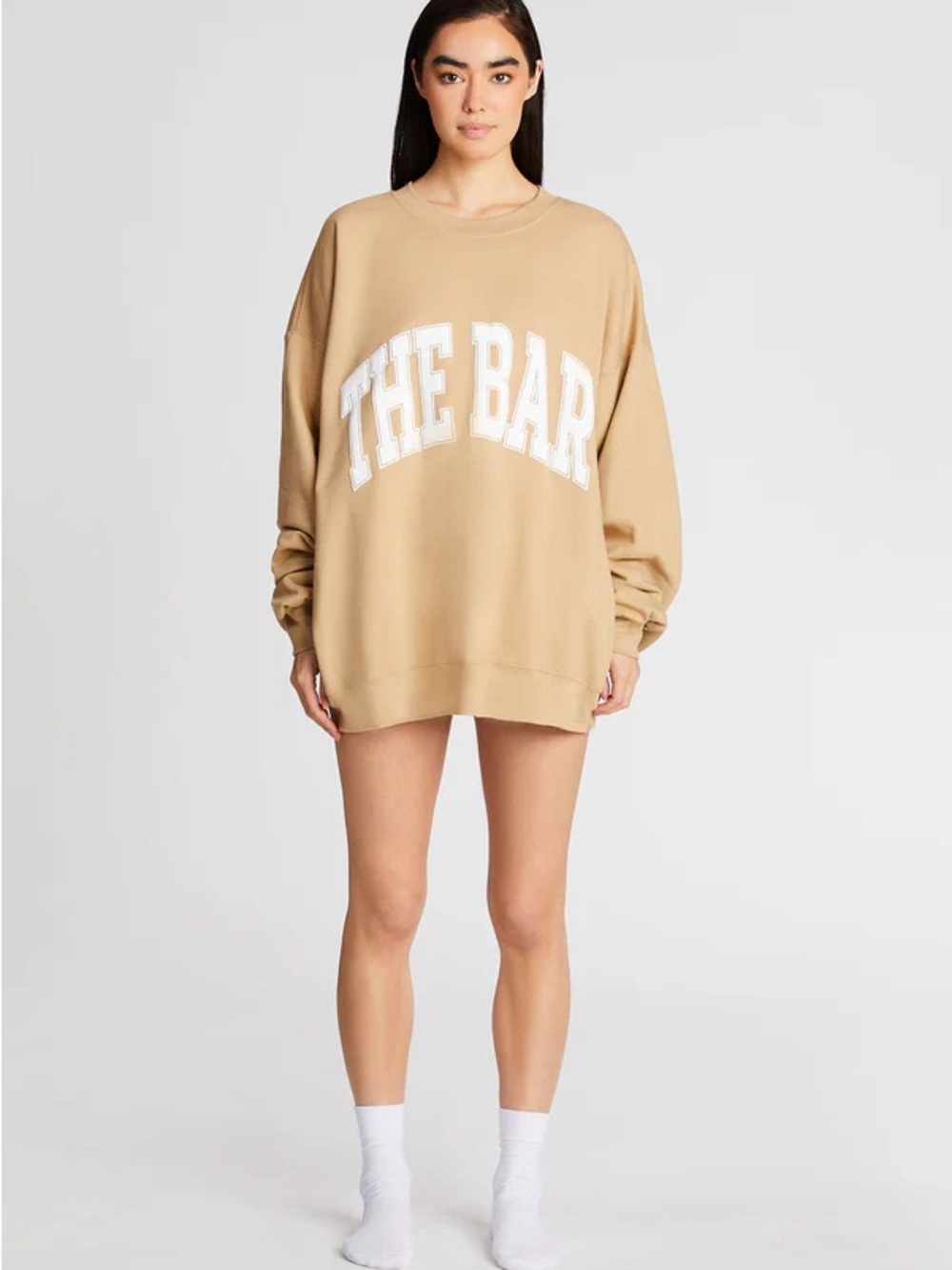 NEW - Beige 'THE BAR' Oversized Sweatshirt